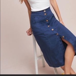 Anthropologie akemi + kin revering linen skirt